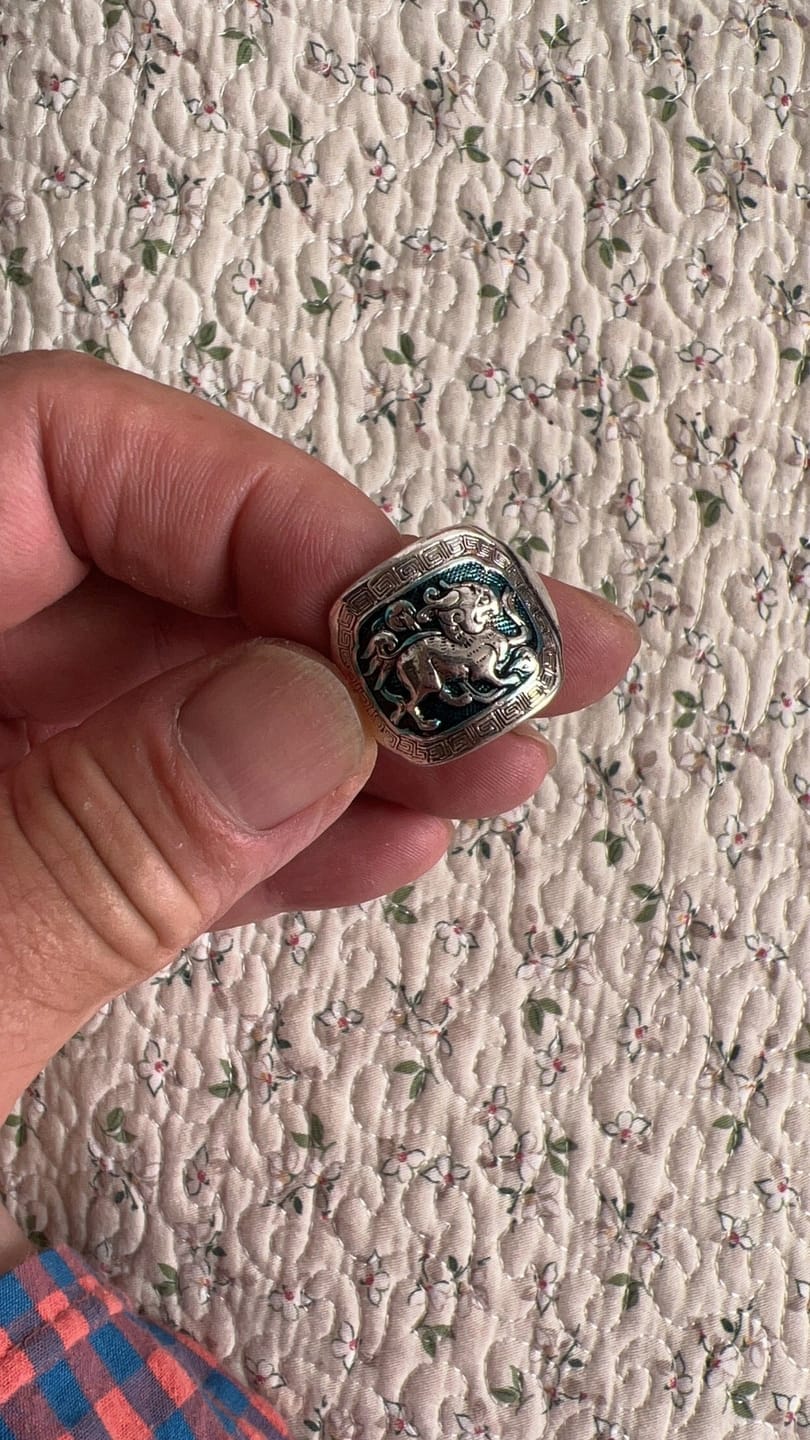 Customer photo review of FuAttract Wealth Luck & Prosperity Copper Pixiu Vintage Open Ring