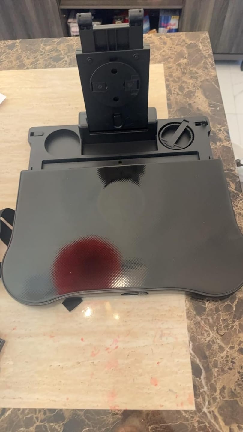 Customer photo review of BOLTHUT™ Folding Backseat Tray Table — Cup & Phone Holder