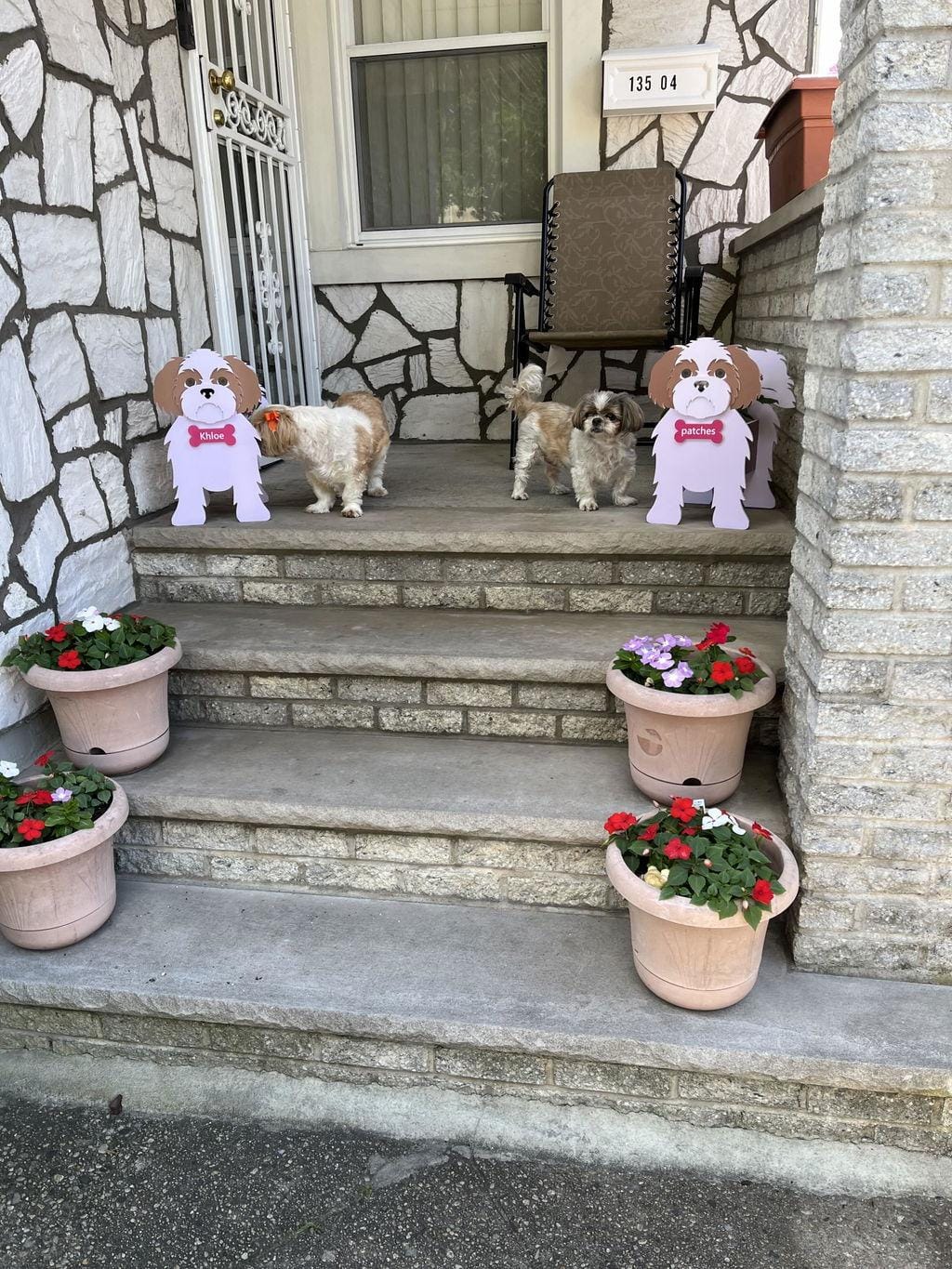 Customer photo review of Dog Planter - Shih Tzu