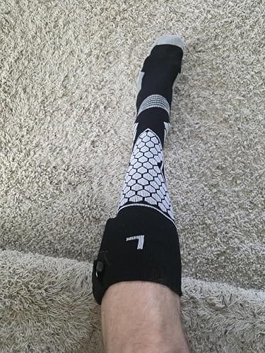 Customer photo review of Black App-Controlled Heated Socks with 5000mAh Batteries