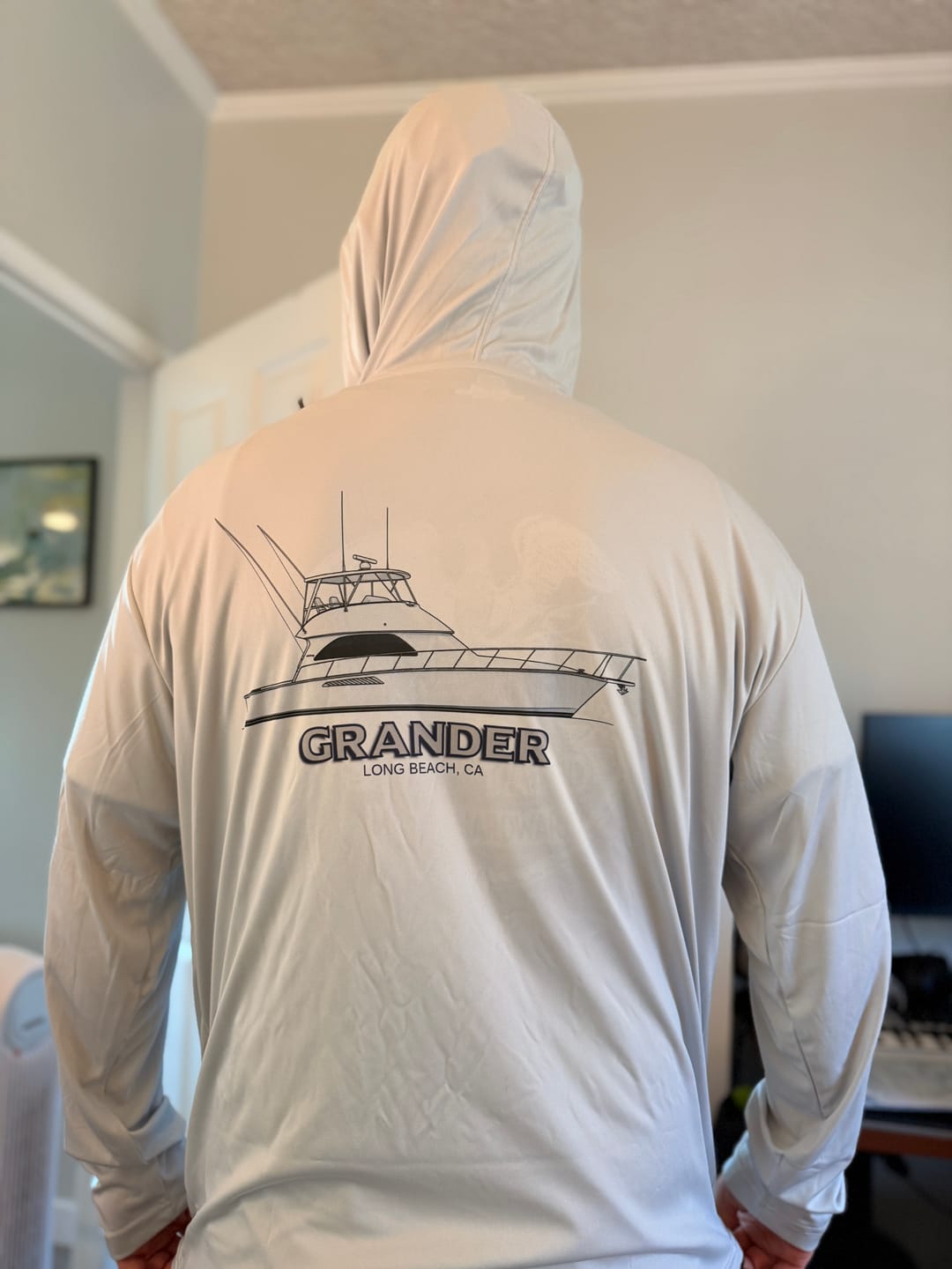 Customer photo review of Custom Hooded UPF Shirt