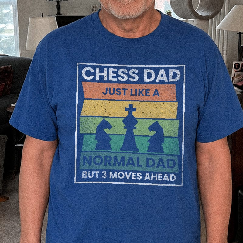 Customer photo review of 3 Moves Chess Dad T-Shirt