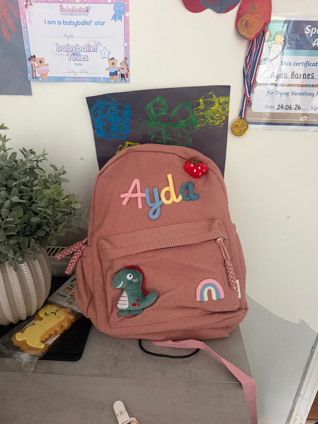 Customer photo review of K&C - Personalized Knitted Backpack