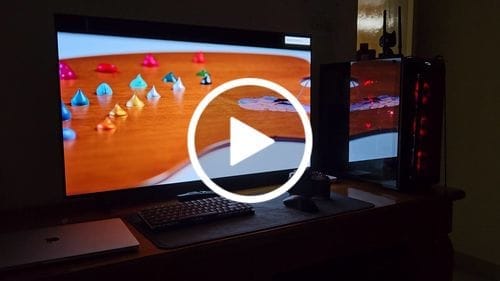 Customer photo review of SUEDE DESK RUG