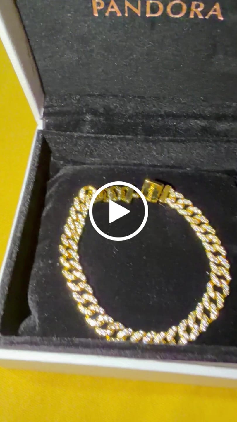 Customer video review of PULSERA PANDORA TENIS TIMELESS PAVE BRILLANTE CUBANA ORO 14K + KIT DE REGALO