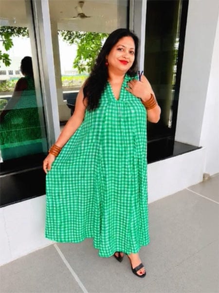 Customer photo review of Brisa Cotton Maxi Dress