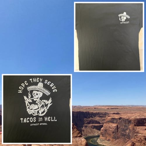 Customer photo review of TACOS TEE