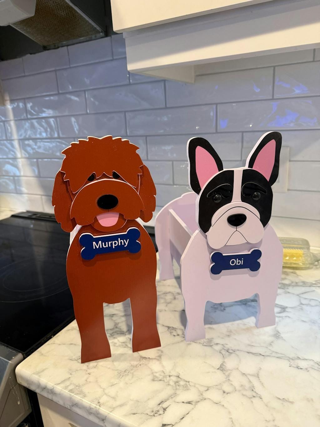 Customer photo review of Dog Planter - Goldendoodle