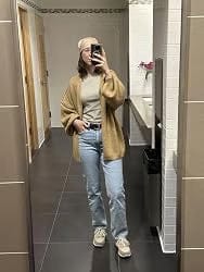 Customer photo review of Oversized Lantern Sleeve Cardigan