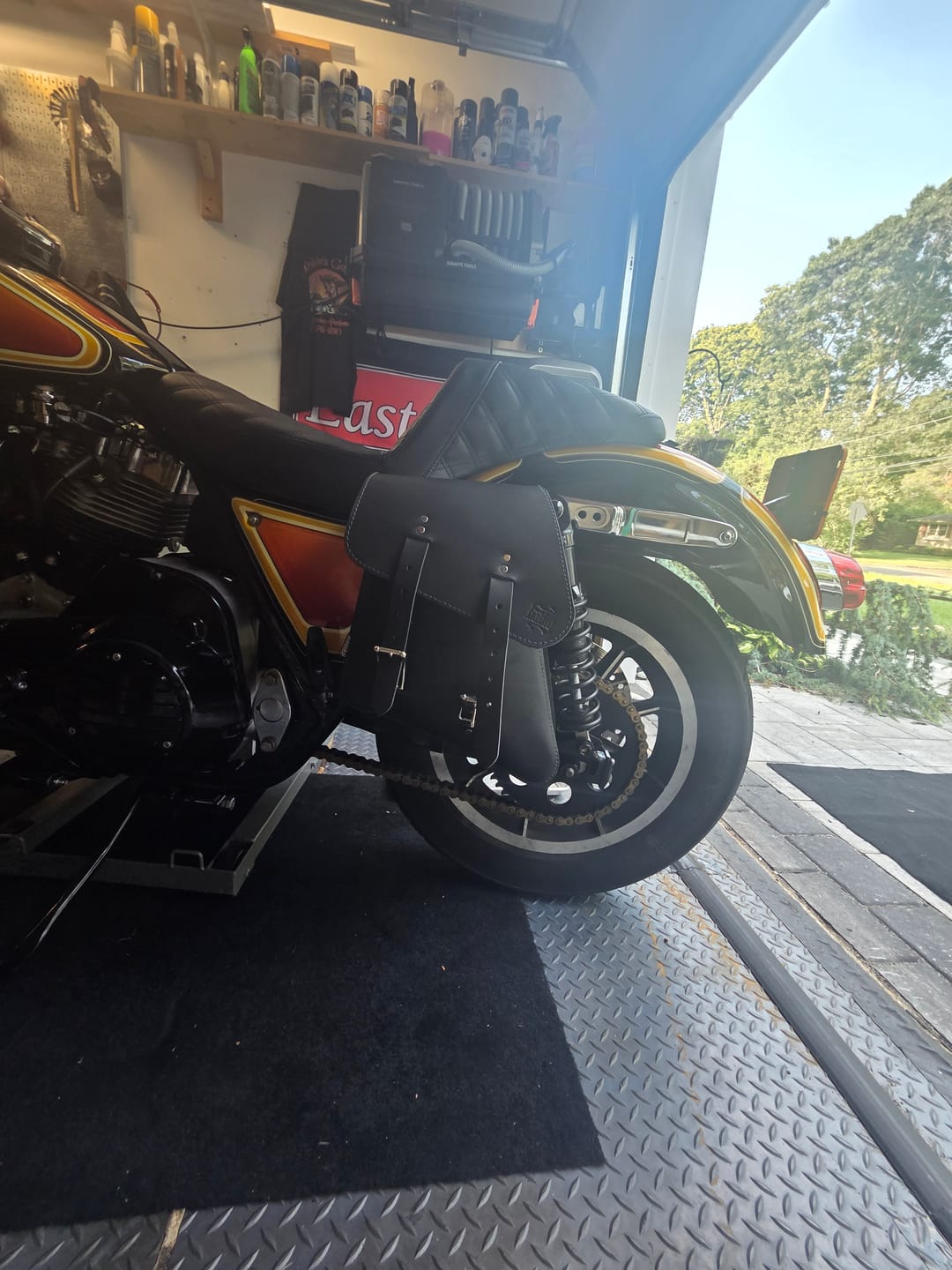Customer photo review of Harley FXR Left Side Solo Bag - (Model FXRL01)