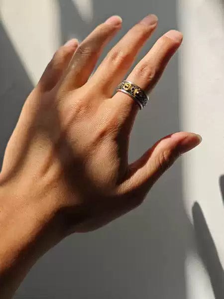 Customer photo review of FuAttract Protection Strength & Wisdom Vintage Antique Vajra Pestle Energy Ring