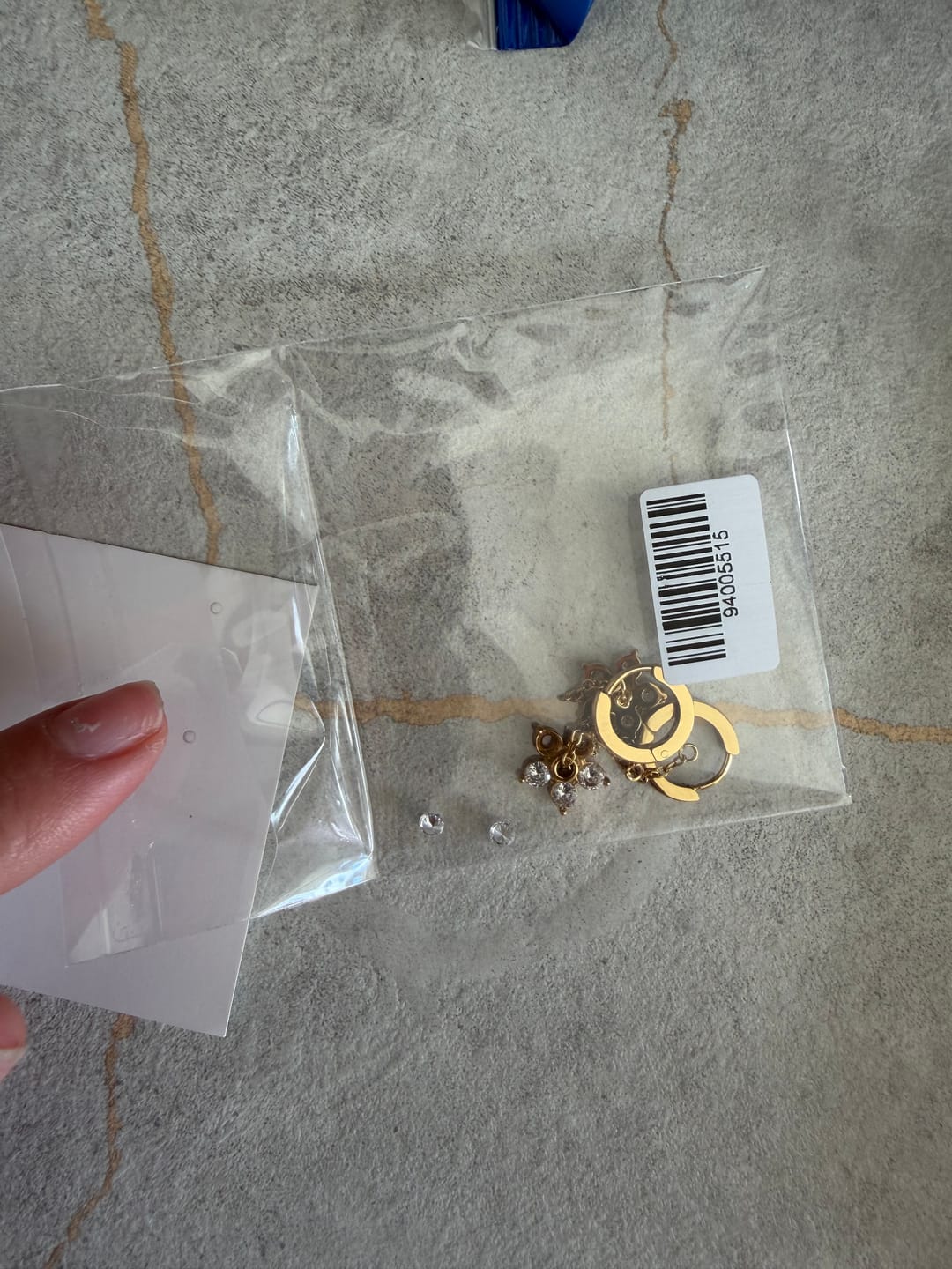 Customer photo review of Blooming Petal Crystal Earrings