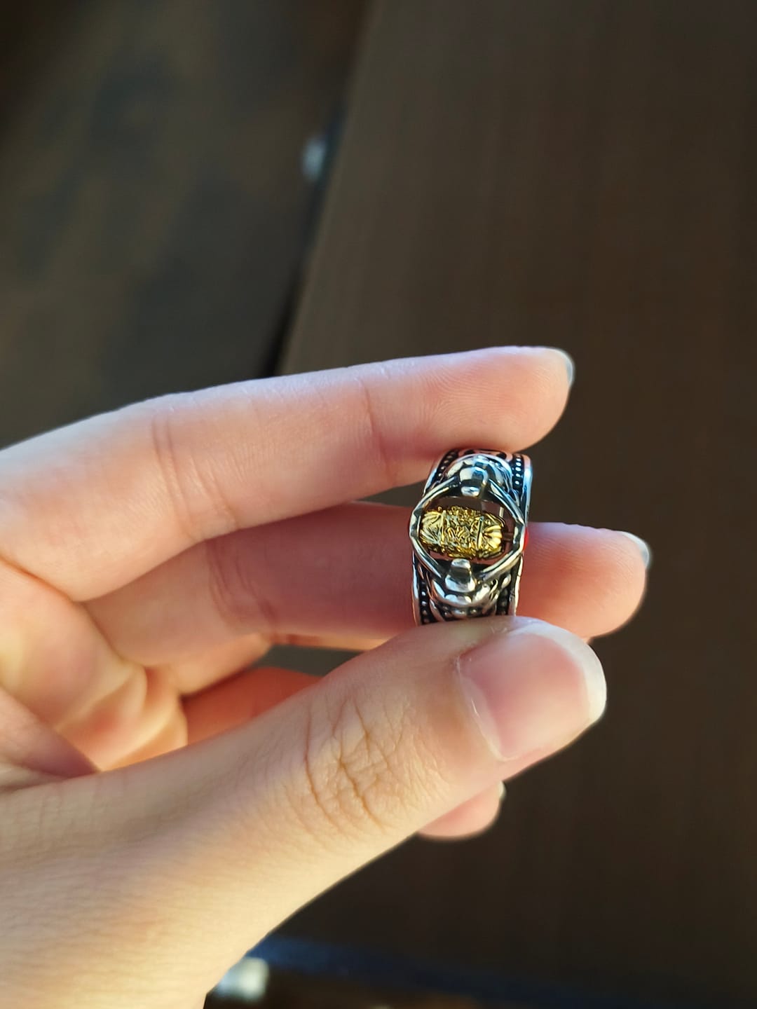 Customer photo review of FuAttract Wealth Protection & Confidence Pixiu Rotating Lucky Ring