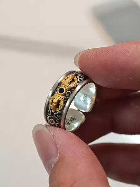 Customer photo review of FuAttract Protection Strength & Wisdom Vintage Antique Vajra Pestle Energy Ring