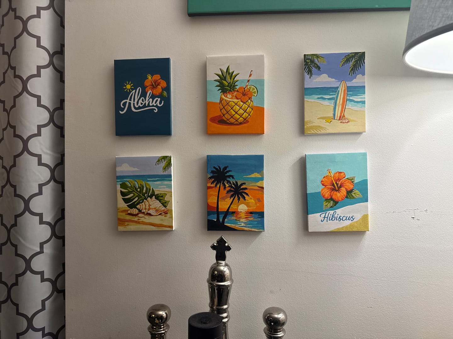 Customer photo review of 6 Mini Paintings - Hawaiian Aloha Set