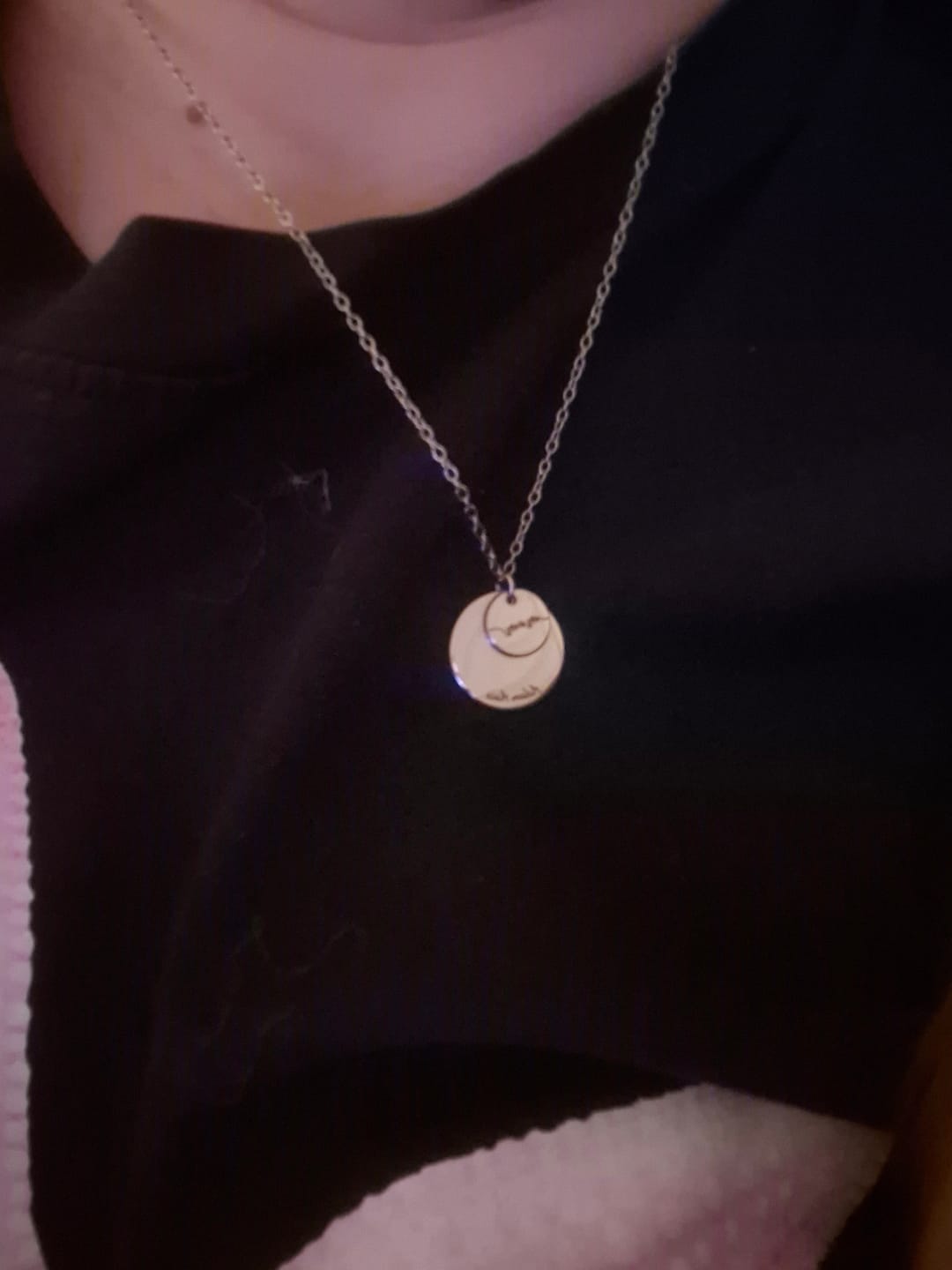 Customer photo review of Necklace: Double Pendant