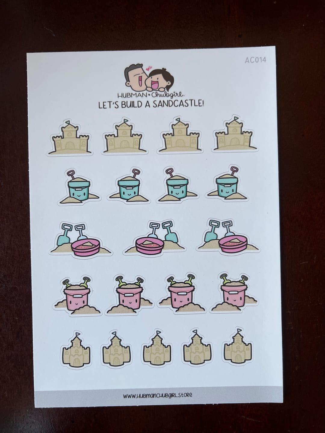Customer photo review of Let's Build a Sandcastle Planner Stickers