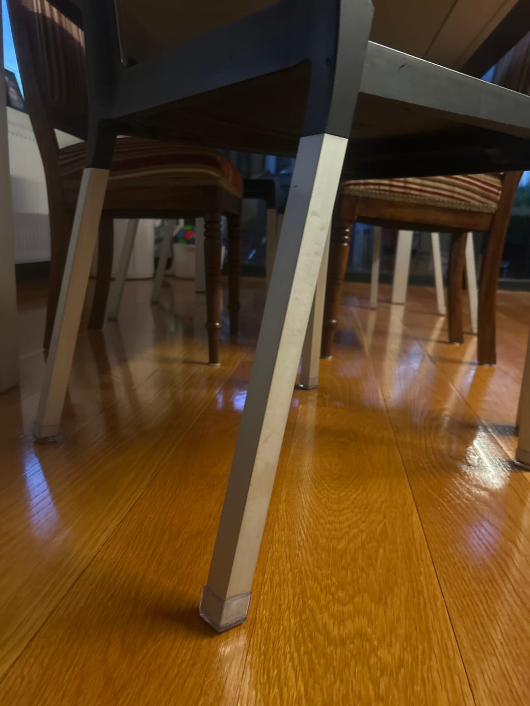 Customer photo review of Square Felt Silicone Chair Leg Protectors | Extra-Durable Chair Floor Protectors