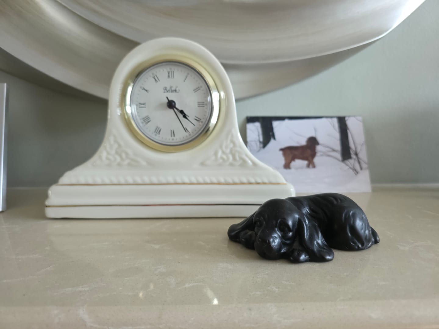 Customer photo review of Belleek Classic Celtic Mantel Clock