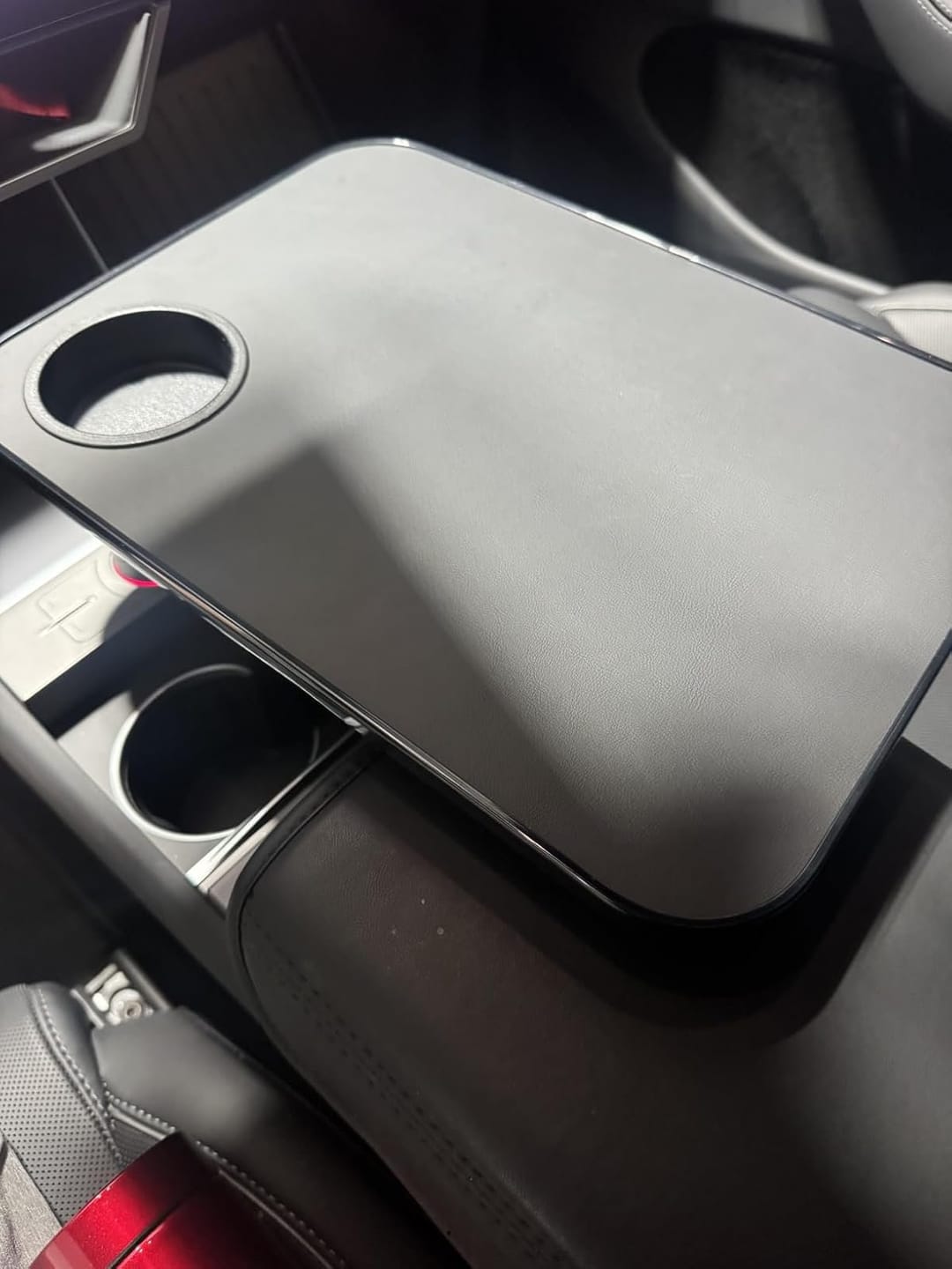 Customer photo review of BOLTHUT™ Folding Backseat Tray Table — Cup & Phone Holder
