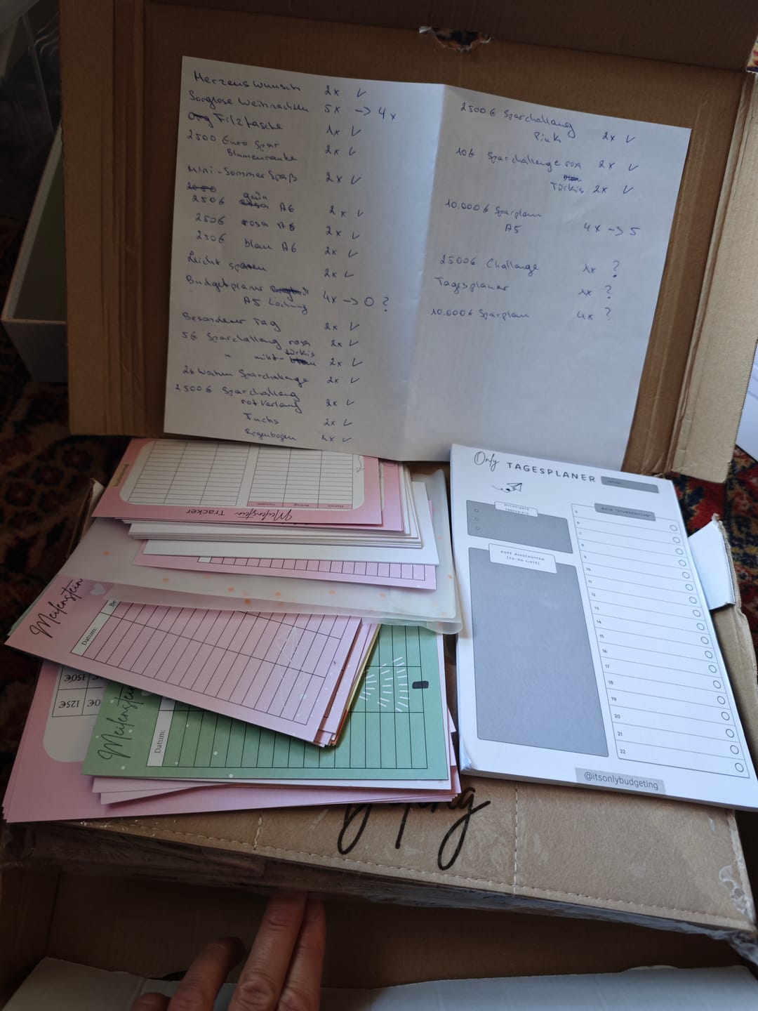 Customer photo review of Budgetplaner Ringbuch oder Einlagen A5