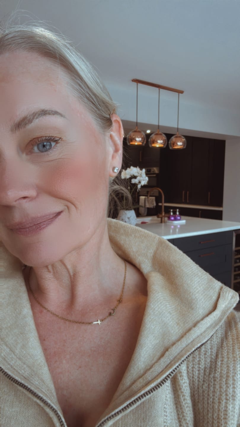 Customer photo review of Side Initials Necklace