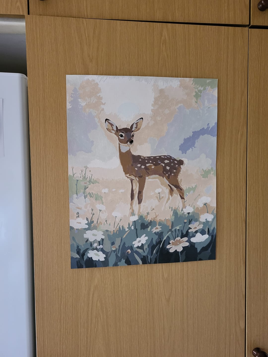 Customer photo review of Fawn in Meadow 40x50cm - Paint By Numbers