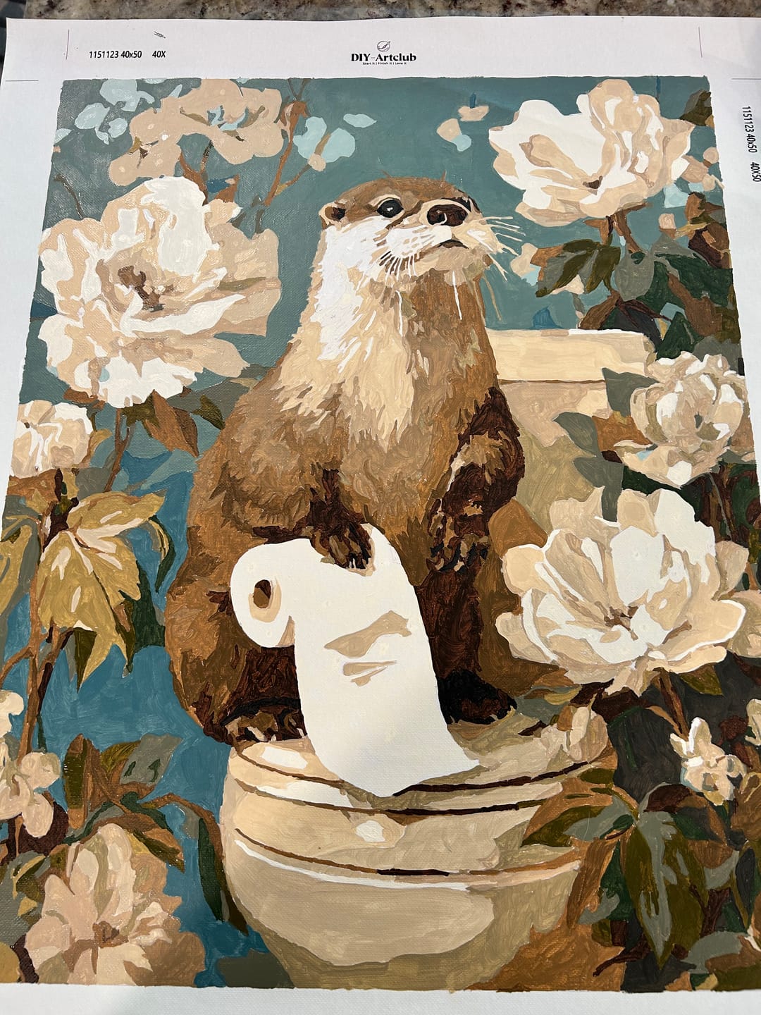 Customer photo review of Otter the helper | Paint by Number