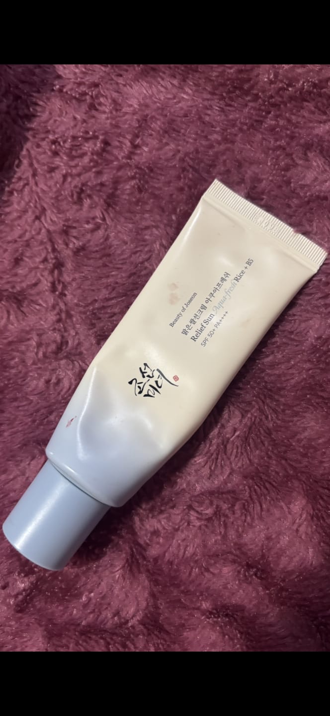Customer photo review of كريم واقي شمس بيوتي أوف جوسون بخلاصة الأرز والبروبيوتيك SPF50+ PA++++ – 50مل
