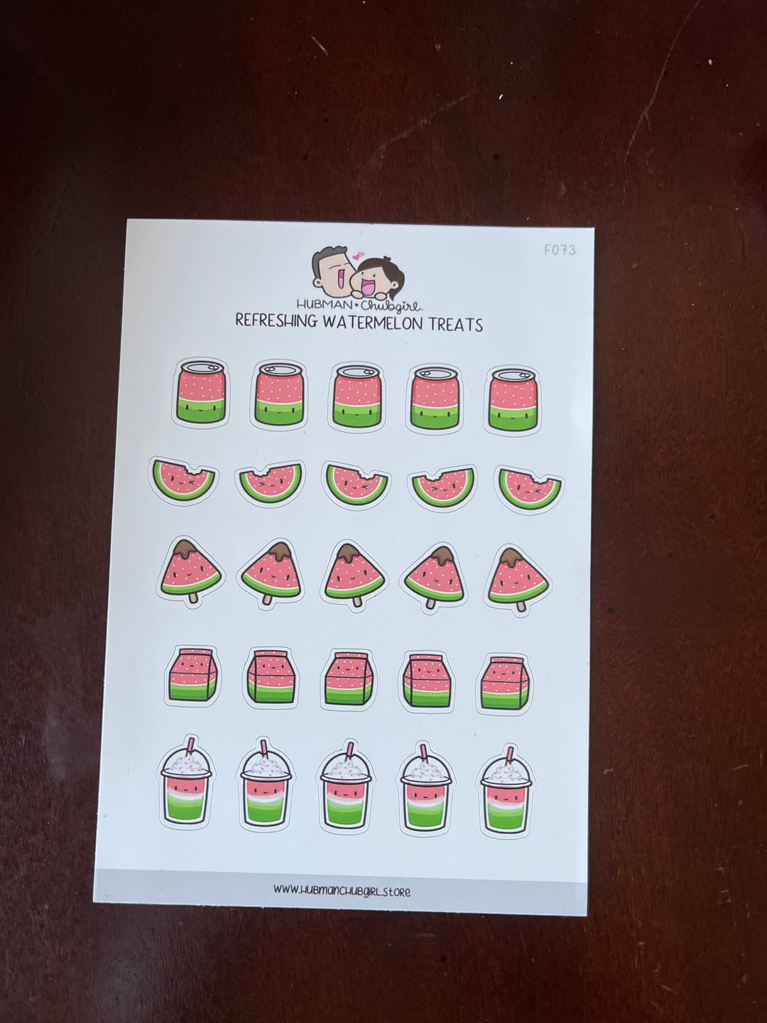 Customer photo review of Refreshing Watermelon Treats Planner Stickers
