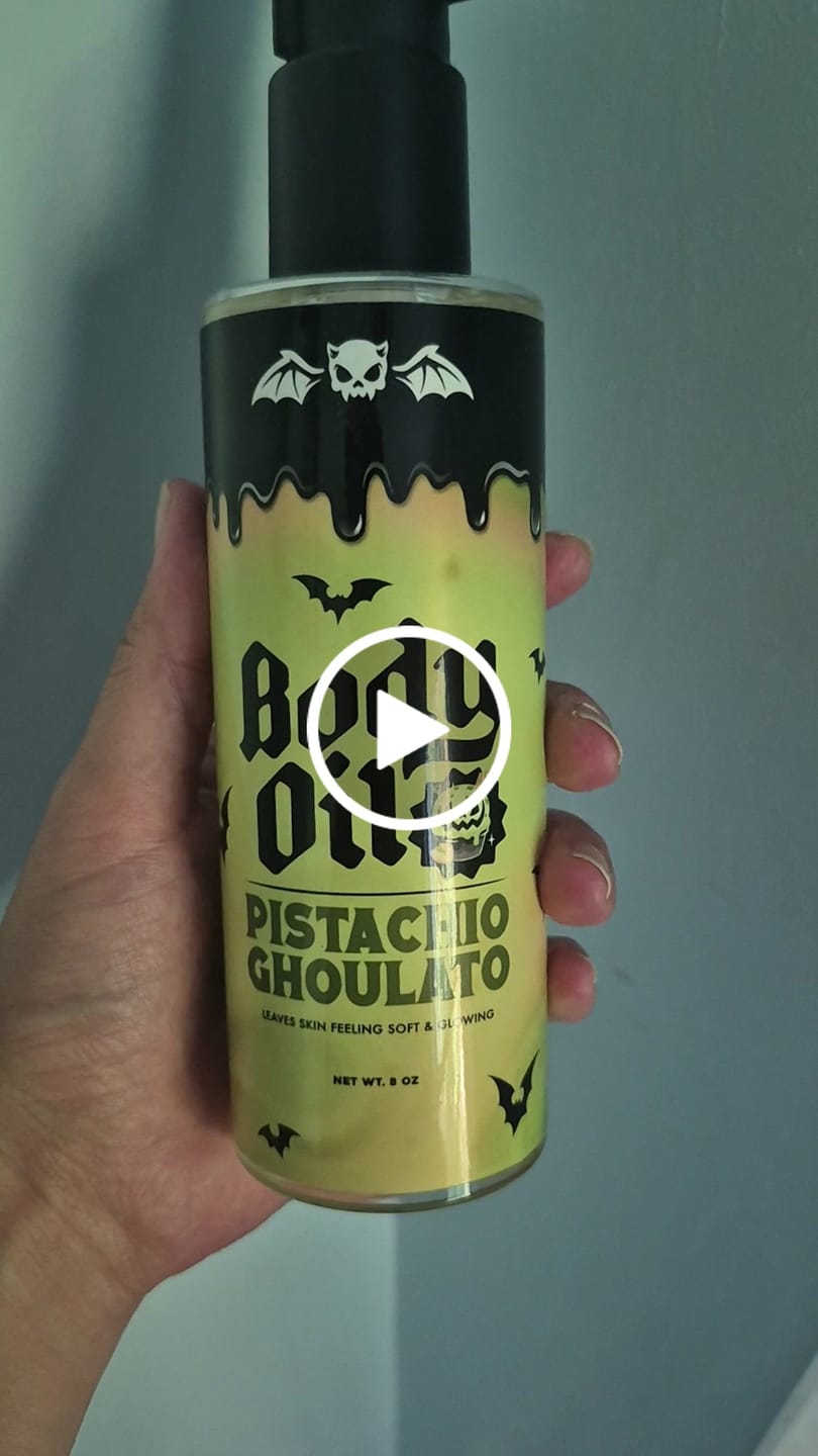 Customer video review of Pistachio Ghoulato Body Oil