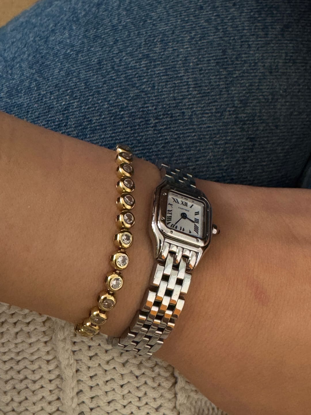 Customer photo review of Classic Bezel Tennis Bracelet