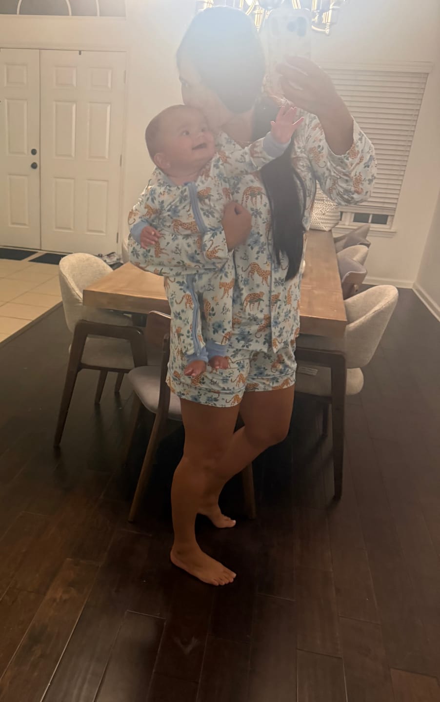 Customer photo review of Leopards Women's Long Sleeve Shorts PJ Set