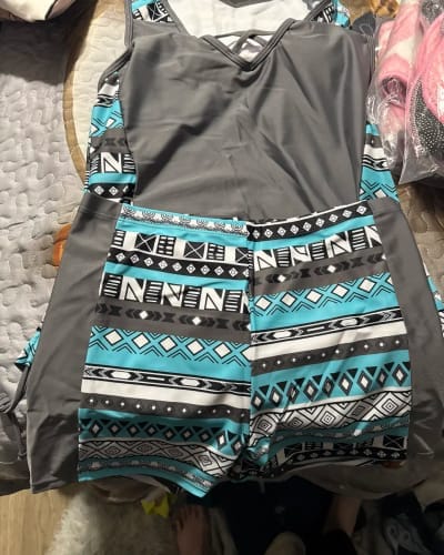 Customer photo review of ⏰LAST DAY 50% OFF -Women's Tummy Control Tankini Set with Built-In Bra – Flattering Boho Swimwear with Shorts