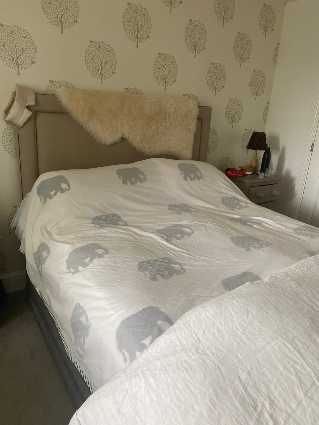 Customer photo review of Elephant Organic Muslin Blanket — Hand Block Printed