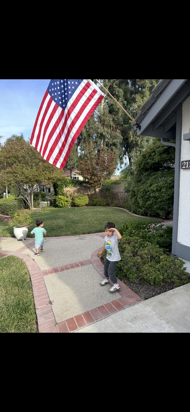 Customer photo review of 3' x 5' American Flag Set