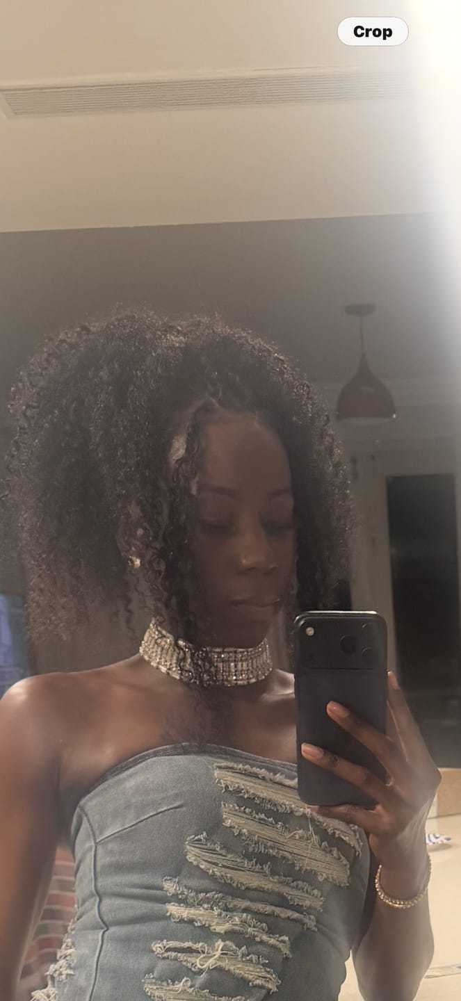 Customer photo review of Outre X-Pression 100% Remy Human Hair Feather Crochet Braid - BURMESE 18"