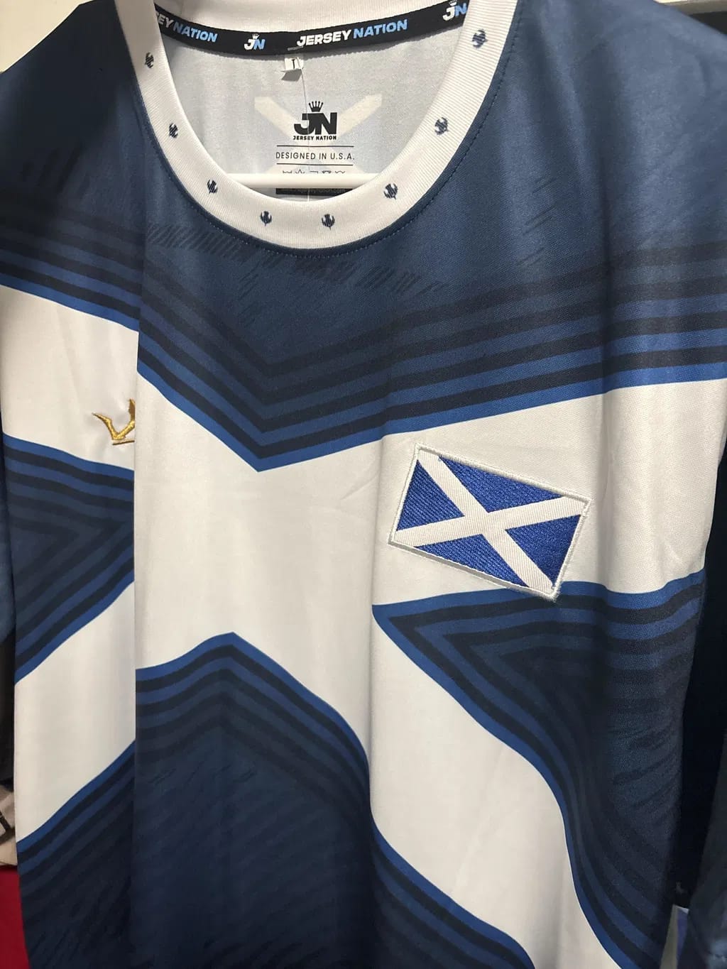 Customer photo review of Scotland Heritage Custom Football Jersey