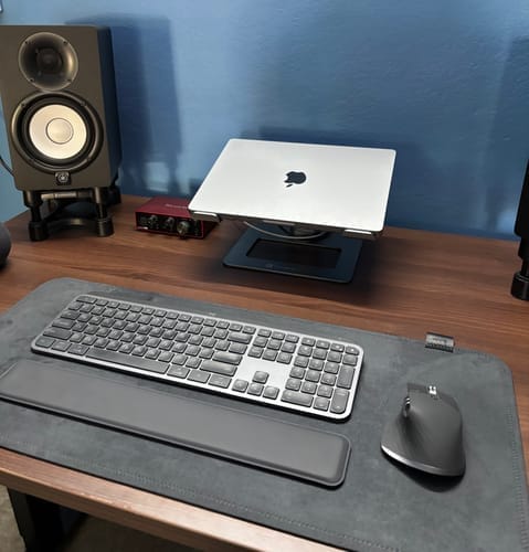 Customer photo review of SUEDE DESK RUG