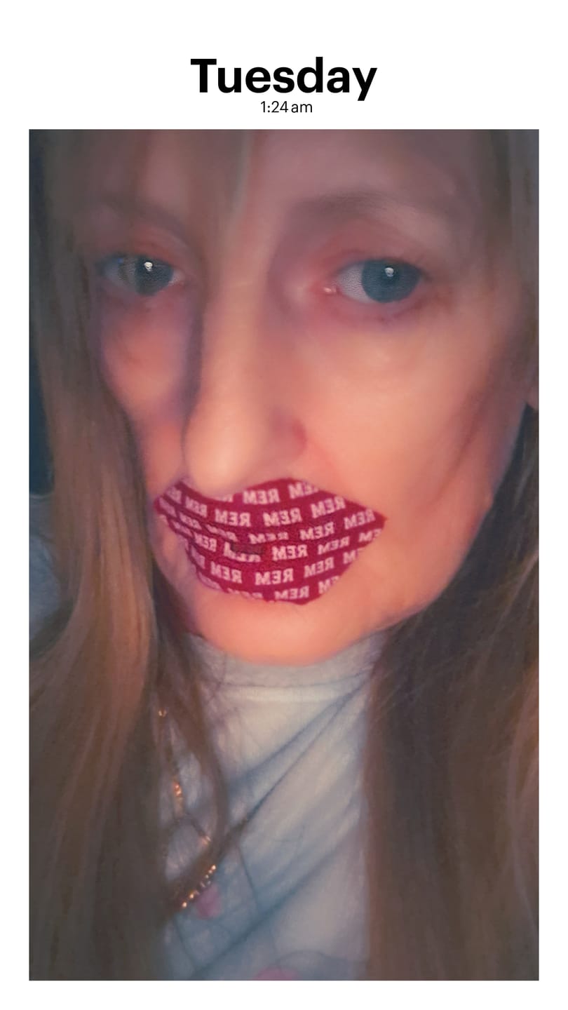 Customer photo review of Hydrogel Mouth Tape – 30 Night Supply | Nasal Breathing Strip | REM Sleep Tape