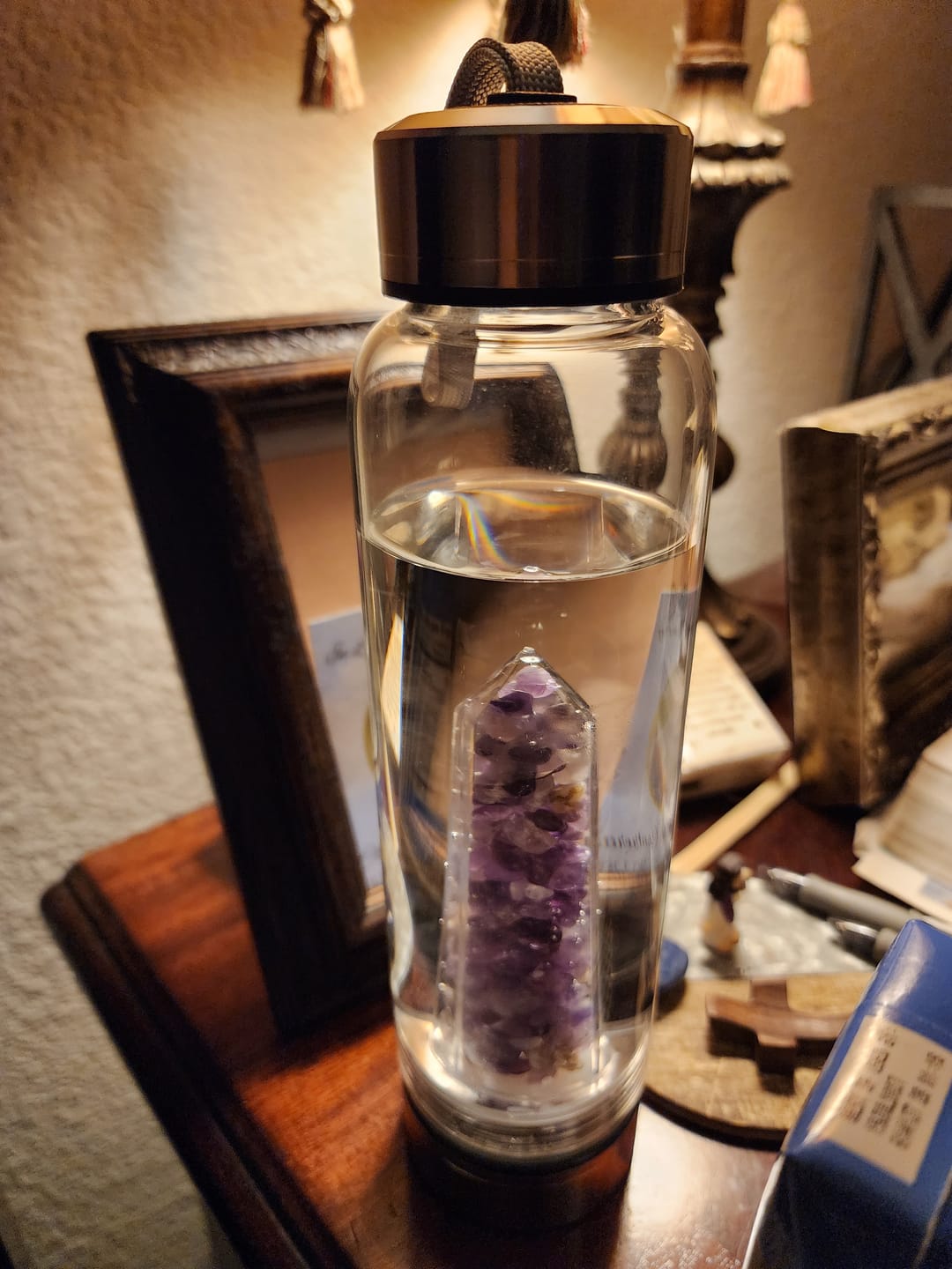 Customer photo review of Crystal Elixir Water Bottle