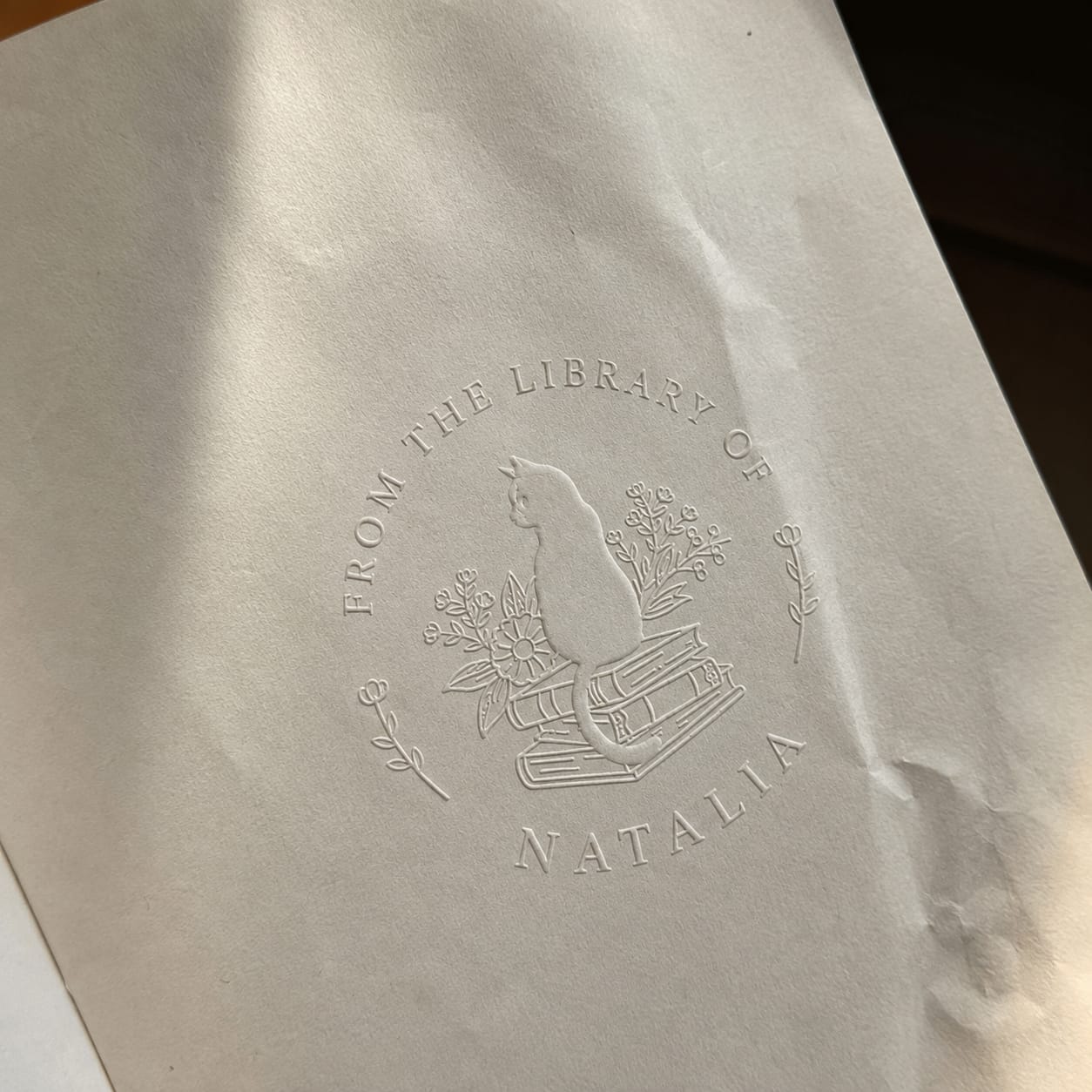 Customer photo review of Sello Personalizado para Libros