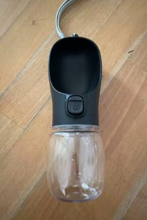 Customer photo review of Portable Cat Water Bottle — 300 ml, Leak-Proof