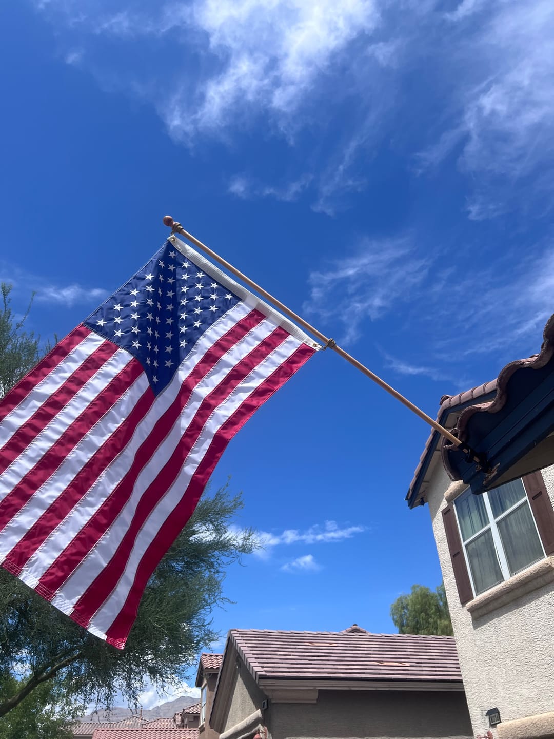 Customer photo review of 3' x 5' American Flag Set