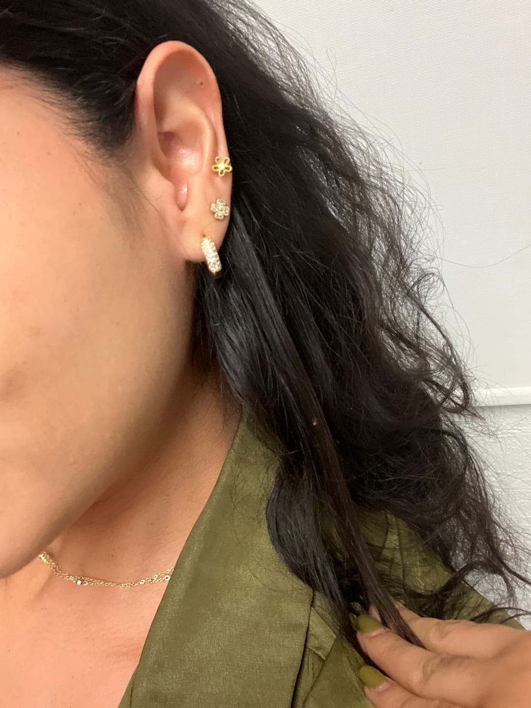 Customer photo review of Par Arracada Con Zirconias
