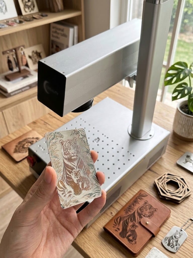 Customer photo review of Carverall Z12 JPT Fiber Laser Engraver for Metal & Plastic