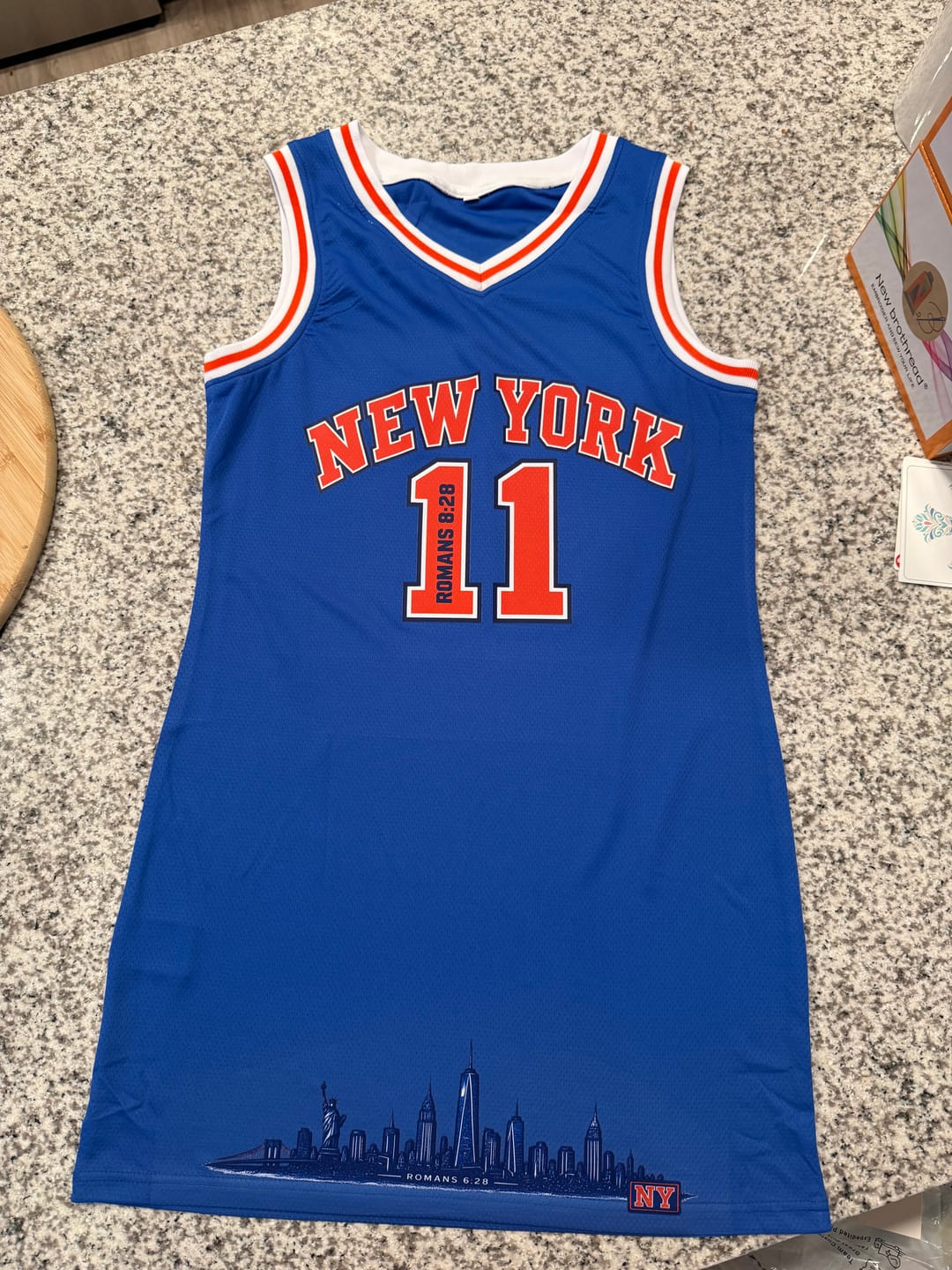 Customer photo review of Custom Royal Orange-White Classic Tops Mesh Basketball Jersey for Women