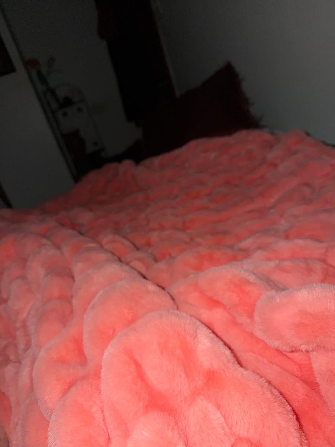 Customer photo review of Hugs Sweet Peach Blanket