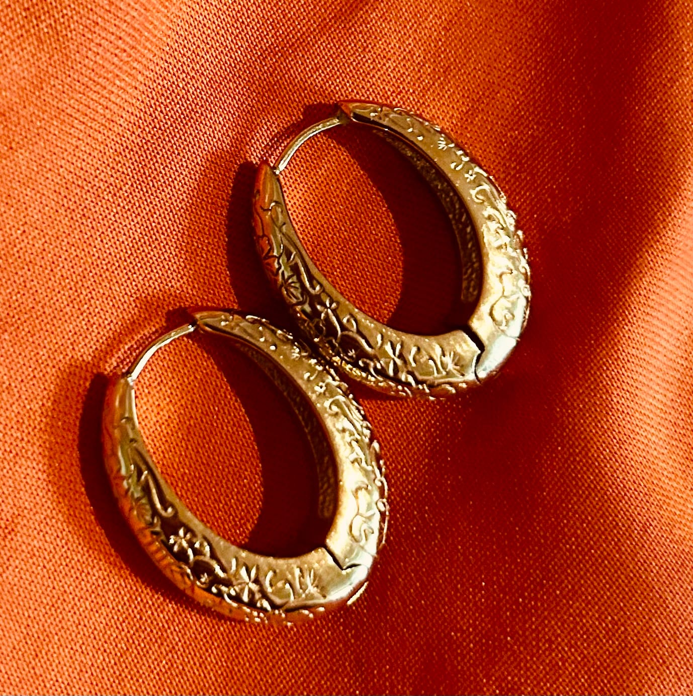 Customer photo review of Plum Blossom Happiness Drop Earring