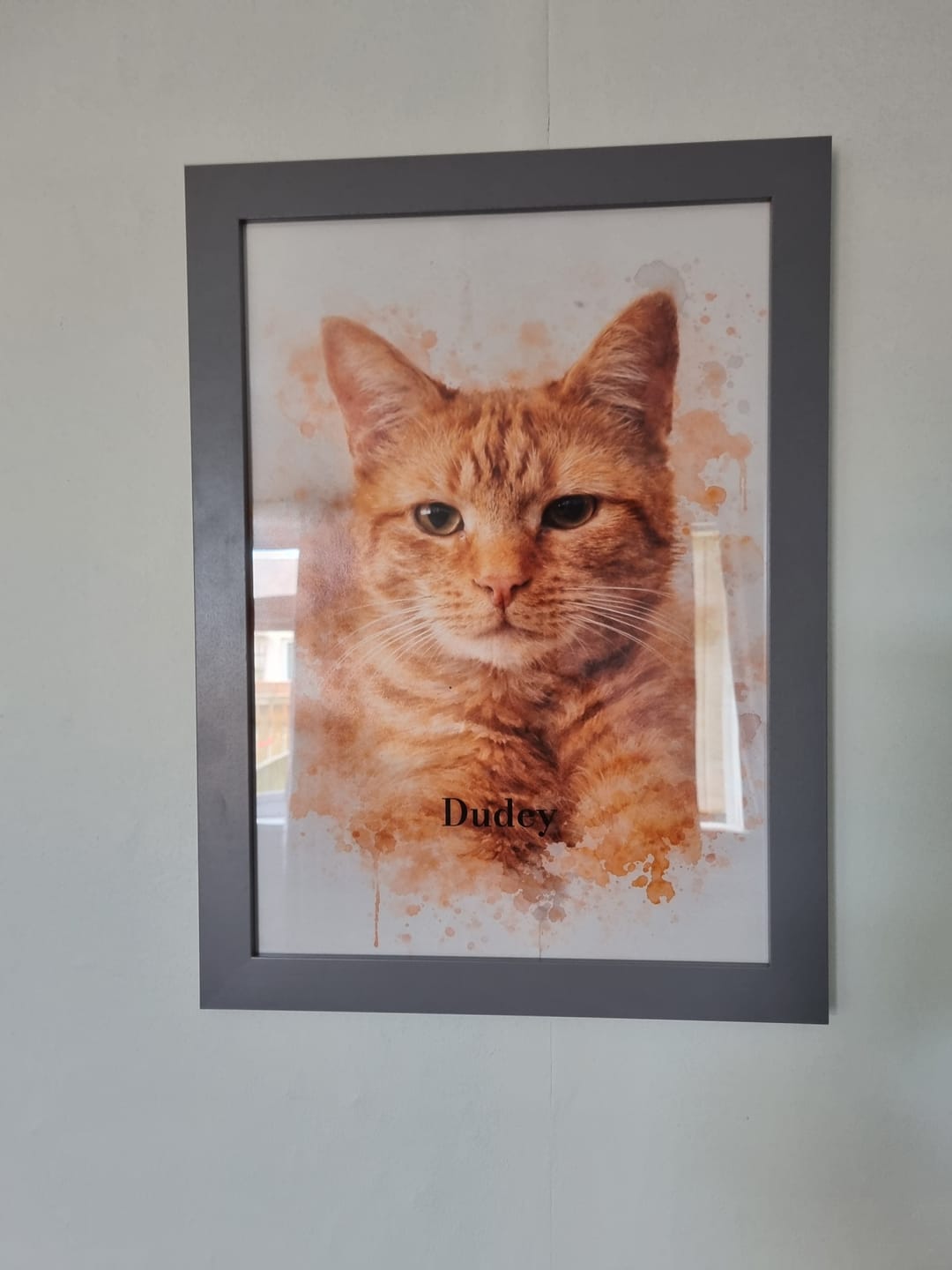 Customer photo review of Watercolour Realistic Portrait - Personalised Poster